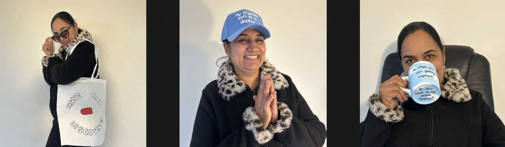 Bowl with 'We have food at home' text